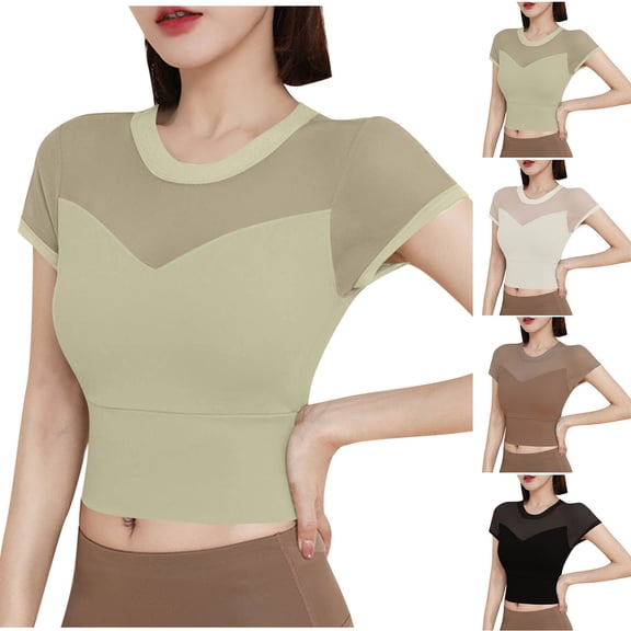 Ashirexll Womens Casual Tops, Summer Shirts for Women, Fashion Simple Casual Plus Size Solid Color Short Sleeve Blouse