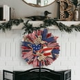 thumbnail image 6 of Fwttom 4Th of July Decorations, Independence Day Wreath Red Blue Pentagram Striped Door Hanging Decoration Home Decoration Props 40Cm, 6 of 9