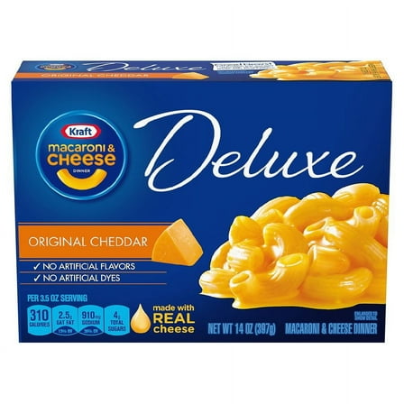 Kraft Deluxe Original Cheddar Macaroni Cheese Dinner 14.0 oz Pack of 2
