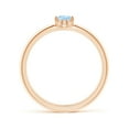 thumbnail image 2 of Angara Natural 0.4 Ct. Aquamarine Solitaire Ring in 14K Rose Gold for Women (Ring Size: 3), 2 of 9