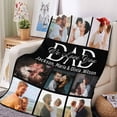 thumbnail image 3 of Dad Gifts Blanket Custom Blanket with Photos Text Personalized Best Dad Ever Pictures Collage Throw Blanket Customized Father's Day Birthday Gifts for Dad Father Papa, 3 of 6