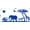 Blue, variant on SAFARI ANIMALS VINYL WALL DECALS (YOU CHOOSE SIZE AND COLOR!)