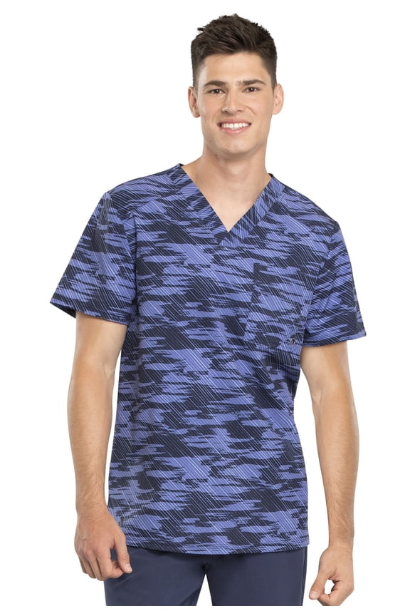 Infinity Men Medical Scrubs Top V-Neck CK902, XL, Down The Line