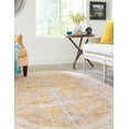 thumbnail image 4 of Unique Loom Timeless Collection Area Rug - Thaddeus (5' x 8' Oval Yellow/Gray), 4 of 12