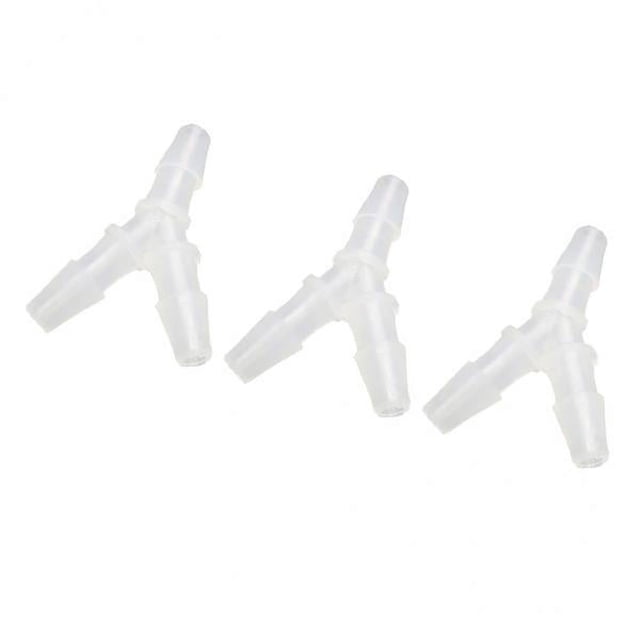 jinwen 2X 3 Pieces Y Type Equal Diameter Tee Hose Joints Silicone Tube 6.4mm