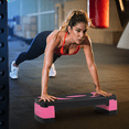 thumbnail image 4 of MADOG 31" Aerobic Stepper with Risers, Adjustable Height Workout Exercise Step Platform Trainer for Home Gym Fitness, Pink, 4 of 12