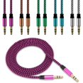 thumbnail image 3 of Cable AUX Tholdsy 3.5mm trenzado de nailon dorado, 3 of 6