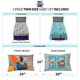 thumbnail image 4 of Space Jam Kids Twin Full Sheet Set, Blue and Gray, Warner Bros, 4 of 9
