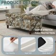 thumbnail image 5 of FOR U DESIGNS Camo Hunting Forest Print Ottoman Slipcover Stretch Flip-Top Storage Bench Cover Rectangle Foot Chest Cover Washable Non-Slip Stool Protector with Elastic Band for Dogs Pets, 5 of 7