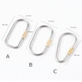 thumbnail image 3 of SagaSave 1/3/5 Pcs Outdoor Carabiner Clip with Brass Screw Gate Locking for Backpack Keyring Kettle Connecting, 3 of 4
