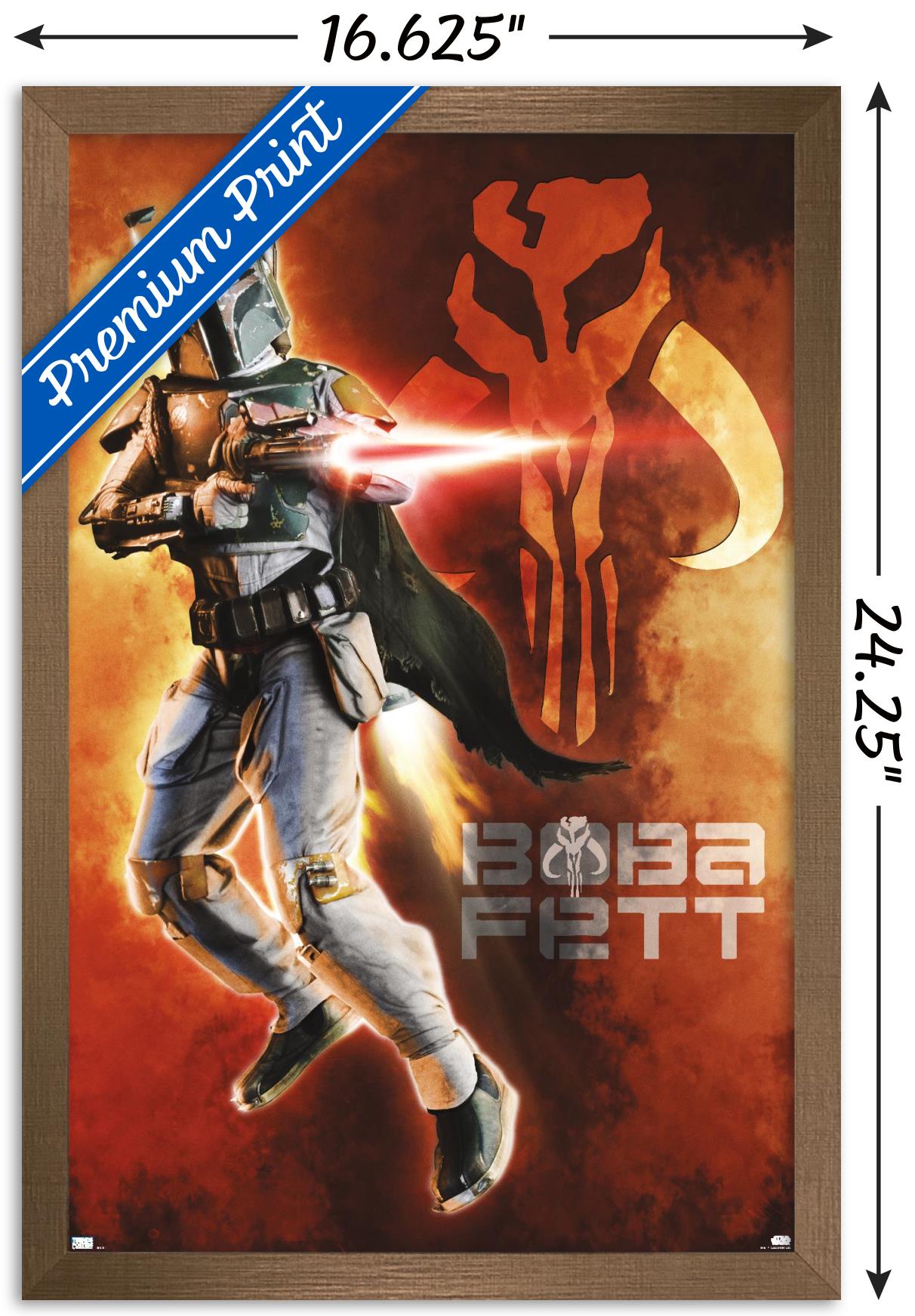 Star Wars: Saga - Boba Fett - Mythosaur Skull Wall Poster, 14.725" x 22.375", Framed