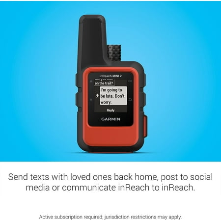 Garmin - inReach Mini 2 Compact Satellite Communicator 1.3" GPS with Built-In Bluetooth - Flame Red
