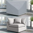 thumbnail image 6 of Patio Corner Sectional Cover 18 Oz Waterproof - 100% UV & Weather Resistant Patio Chair Cover with Air Pockets and Drawstring for Snug Fit (40W x 40D x 31H, Grey), 6 of 7