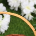 thumbnail image 5 of 1PC Mini Decorative Basket Handmade Weaving Props Basket Easter DIY Activity Basket Creative Knitting DIY Basket Props Micro Desktop Decoration for Home School (Handle Round Light Brown), 5 of 5