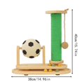 thumbnail image 3 of Outdor Cat Scratching Post With Turntable Wooden Cat Scratcher & Sisal Post Interactive Cat For Indoor Cats Cat Play Activity Center, 3 of 5