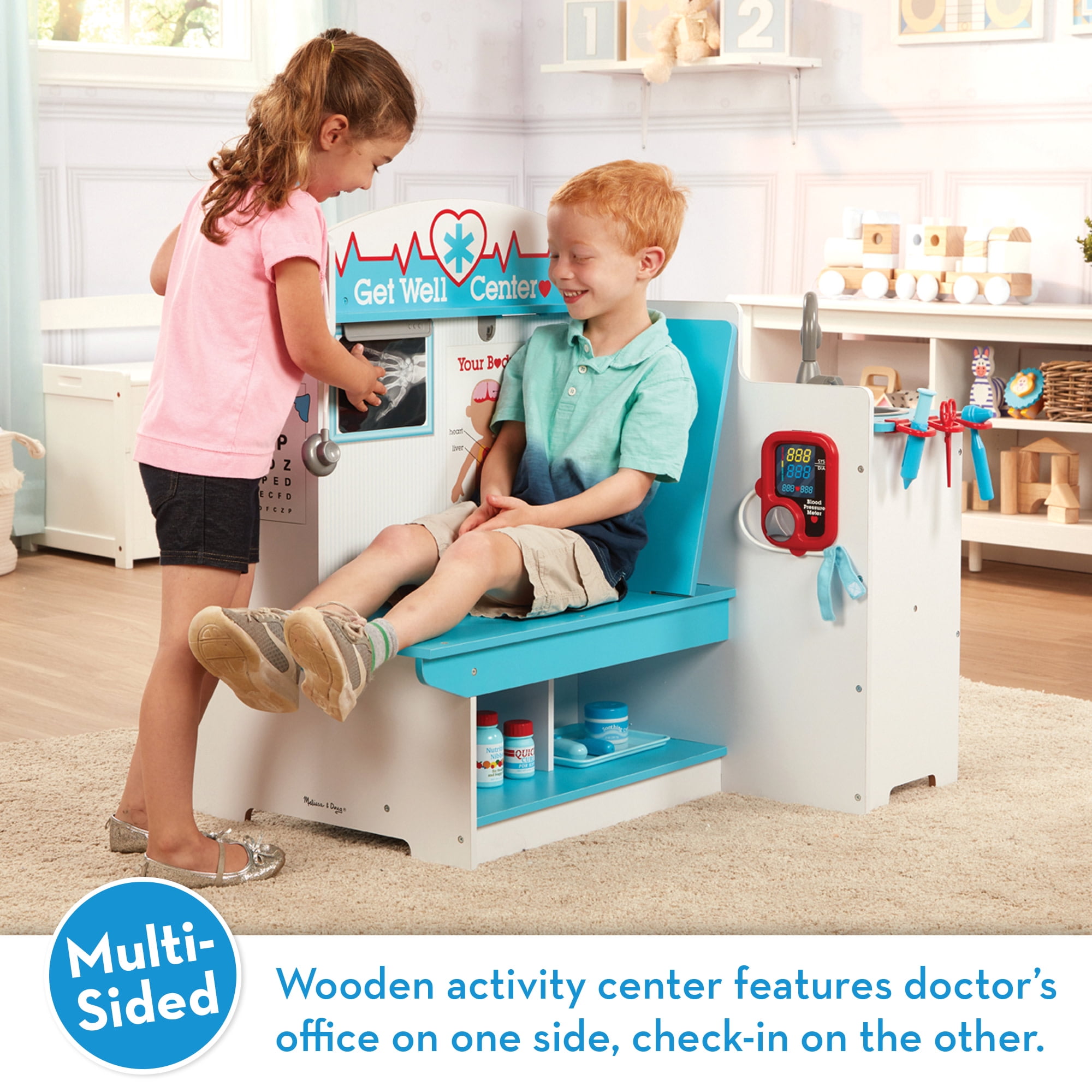 Melissa & Doug Wooden Doctor Activity Center for Preschool