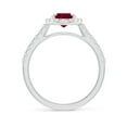 thumbnail image 2 of ANGARA Natural Oval 1.25 ct Ruby Halo Engagement Ring in 14K White Gold for Women (Size-8x6mm) | July Birthstone, Birthday, Anniversary, Jewelry Gift for Women | Natural Ruby Ring, 2 of 8