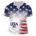 thumbnail image 4 of xfsWaSs Mens T Shirts 4th Of July Patriotic Graphic Print Half Zip Short Sleeve T Shirt Casual Tops For Independence Day Celebration Tshirts Trendy Clothes, 4 of 4