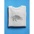 thumbnail image 3 of Cartoon Tortoise Lineart Sweatshirt Women -Image by Shutterstock, Female 4X-Large, 3 of 4