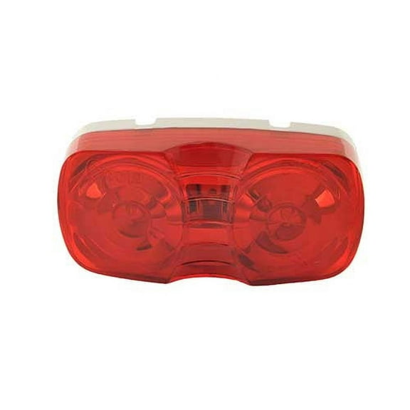 Grote 46792-3 Duramold Red Two-Bulb Square-Corner Clearance and Marker Lamp