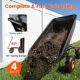 thumbnail image 2 of Firstness Garden Dump Cart, 600 lbs 4 Cu.ft Heavy Duty Garden Wagon with Quick-Release Dumping for Garden Lawn Farm Landscaping, 2 of 11