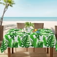 thumbnail image 2 of MIZHONA Green Tropical Tablecloth Rectangle Summer Palm Leaves Table Cloth for Outdoor Seaside Vacation Table Decor,60"x84", 2 of 7