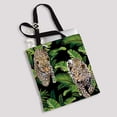 thumbnail image 2 of PKQWTM Leopards Palm Leaves Tropical Jungle Canvas Shoulder Bags Handbags Tote Bags Shopping Bag, 2 of 2