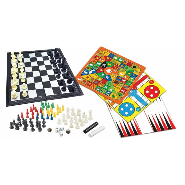 Lexibook Juegos de Mesa Magnéticos set de 8 Juegos en 1 para 2 a 6 Jugadores JGM800