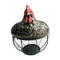 thumbnail image 4 of Cesta para almacenar huevos, soporte para huevos frescos, gran capacidad, cesta rústica para recoger huevos, contenedor para verduras y frutas Oro, 4 of 8