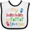 thumbnail image 3 of Inktastic Mommom and Poppop Love Me Boys or Girls Baby Bib, 3 of 4