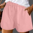 thumbnail image 4 of Xunlbb Women's Shorts Women Summer Fashion Solid Color Button Pocket Shorts,Pink 2XL, 4 of 8