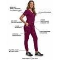 thumbnail image 3 of Green Town Scrubs for Women Scrub Set - Jogger Pant & Zipper Top, 6 Pockets, Easy Care Uniform, 3 of 7