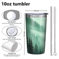 thumbnail image 4 of Misty Forest Landscape 10oz Tumblers Stainless Steel Tumbler with Lid and Straw,Vacuum Insulated Double Wall Travel Tumbler Cups with Cleaning Brush for Coffee, Tea, 4 of 4