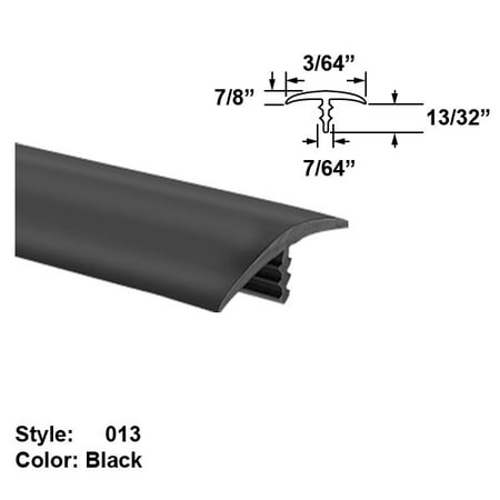 

Polyethylene Plastic Trim with Push-In Stem Style 013 - Wd. 7/8 Thickness 3/64 - Black - 10 ft long