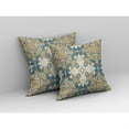 thumbnail image 2 of Divine Flowers Indoor/Outdoor Fabric Pillow with Zip in Yellow Gray 16x16, 2 of 5