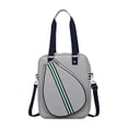 thumbnail image 2 of DYNWAVECA Tennis Bag Water Resistant Racquet Holder Practical Pouch Fashion Professional Tennis Racket Bag for Outdoor Travel Beginners gray crossbody, 2 of 10