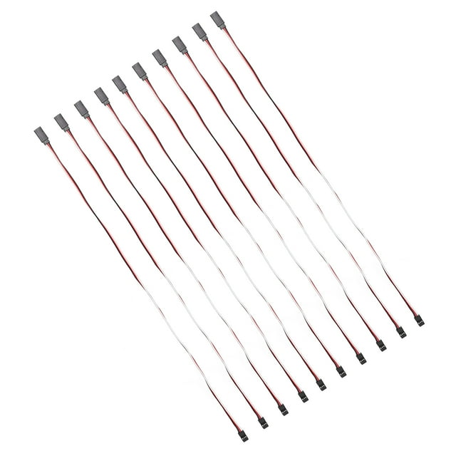 Cable de extensión con núcleo de latón, 10 piezas, cable de extensión de controlador de servo de 3 pines, modelo de cable de servo de automóvil impulsado por rendimiento