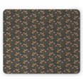 thumbnail image 1 of Floral Mouse Pad, Classic Blooming Foliage with Victorian Shabby Vintage Flourish Print, Rectangle Non-Slip Rubber Mousepad, Charcoal Grey and Peach, by Ambesonne, 1 of 2