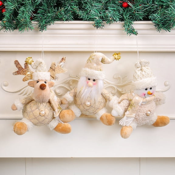 Kiddiway Reindeer Plush Christmas Stuffed Animal - Window Scene Decor Plushies, Holiday Ornament, Cute Stuffed Animals for Xmas Display,A