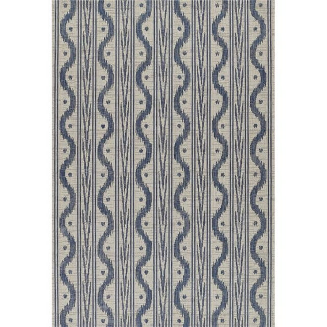 Momeni RIVRARV-05BLU4160 4 Pi 1 Po x 6 Pi Riviera Machine Faite Rectangle Transitionnel Zone Tapis&44; Bleu