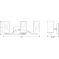 thumbnail image 2 of Lassiter Collection Three-Light Brushed Nickel Clear Glass Modern Bath Vanity Light, 2 of 3