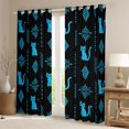 thumbnail image 2 of Feelyou Western Aztec Damask Curtains Pack of 2 (42x84 Each), Boho Cat Curtains Blackout, 2 of 6