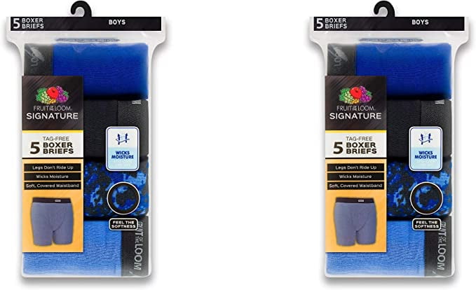 Fruit of the Loom® Signature Boys Size Large Tag-Free Boxer Briefs (10-Pack)