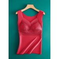 thumbnail image 1 of Chaleco térmico de terciopelo con encaje para mujer, ropa interior térmica de una pieza con base sin costuras y gruesa con almohadilla para el pecho para mujer, 1 of 6