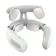 Neck Massager,Neck & Shoulder Massager,Vagus Nerve Stimulator for Neck4-Head Electric Massager,6 Modes & 14 Intensity Levels,Cordless Rechargeable Design,Shoulder Relaxation(White)