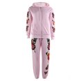 thumbnail image 1 of Ensemble Décontracté 2 Pcs à Capuche Zippée pour Femmes Imprimé Papillon Manches Longues Pantalon Vêtements, 1 of 8