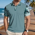 thumbnail image 2 of Homeyce Men's Short Sleeve Polo Shirts Button Down Collared Polo Shirts Classic Casual Lightweight Polo Sweatshirt Solid Color Short Sleeve Golf T Shirt,Blue 2XL, 2 of 5