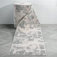 thumbnail image 1 of Well Woven Custom Size Runner - Choose Your Length - Caila Grey & Green Brush Stroke Abstract Geometric 27 Inches Wide x 45 Feet Long Runner (27" x 45' Runner) Rug, 1 of 6