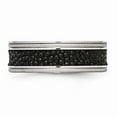 thumbnail image 3 of Stainless Steel Polished Black IP-plated/Genuine Stingray Textured Ring Size: 12; for Adults and Teens; for Women and Men, 3 of 6
