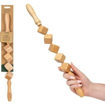 TADA Natural Beauty Wooden Body Massage Stick, Massage Roller - Blood Circulation, Lymphatic Drainage